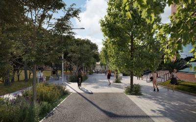 Render de la pacificació de la Ronda Orient | Ajuntament de Sabadell